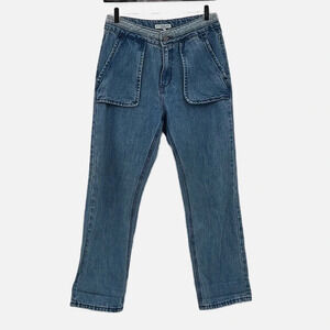 Current Air 100% Cotton Flap Pocket Straight Leg jeans - Size Small
